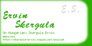 ervin skergula business card